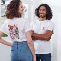 Le Jean F "Strasbourg" - T-shirt mixte en coton fantaisie Le Slip Français