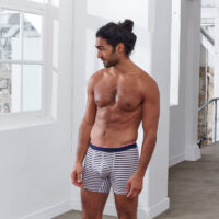 Le Michel - Boxer long rayé en coton bio Le Slip Français