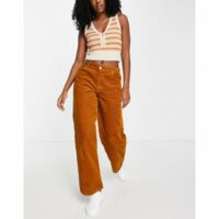 Pantalon dad en velours côtelé - Marron Pimkie