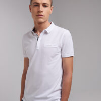 POLO MC MAILLE FINE HOMME Blanc Devred 1902