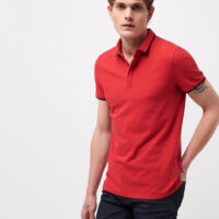 POLO MC MAILLE FINE HOMME Rouge Devred 1902