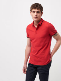 POLO MC MAILLE FINE HOMME Rouge Devred 1902