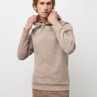 Sweat à capuche uni Beige Devred 1902