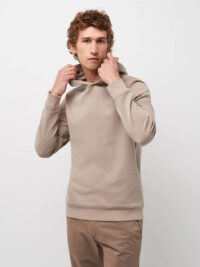 Sweat à capuche uni Beige Devred 1902