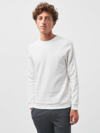 Sweat uni col rond Blanc Devred 1902