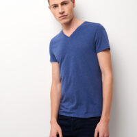 Tee shirt en Coton Supima® uni Bleu Devred 1902