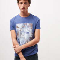 TEE-SHIRT MC HOMME Bleu Devred 1902