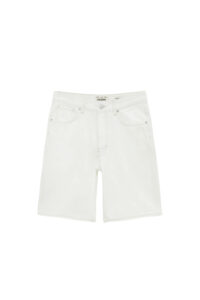 Bermuda En Jean Blanc Pull&Bear