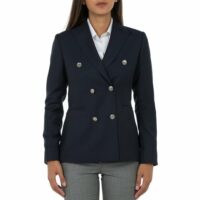 Blazer croisé pure laine boutons argentés Caroline Bruce Field