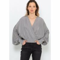 Blouse cache-coeur plumetis Camaïeu