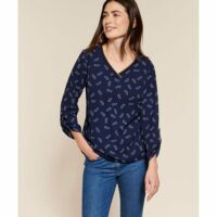 Blouse col V brillant Etam