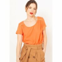 Blouse col irisé Camaïeu