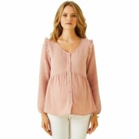 Blouse de grossesse et d'allaitement gaze de coton Vertbaudet