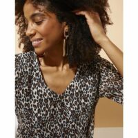 Blouse mi-longue imprimé animal Riu Paris