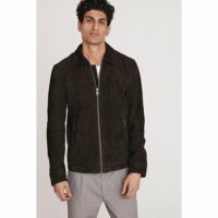 Blouson Harrington Signature en daim Next