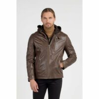 Blouson en cuir biker Ollygan