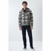 Blouson style surchemise en flanelle avec capuche SÃO FRANCISCO Salsa