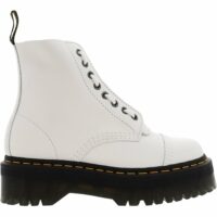 Boots cuir grainé plateforme SINCLAIR WHITE MILLED NAPPA Le Temps Des Cerises