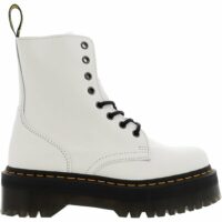 Boots cuir plateforme JADON WHITE POLISHED SMOOTH Le Temps Des Cerises