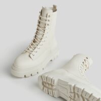 Bottes Lacées Homme Homme 39 Blanc Bershka