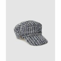 Casquette baker  en tweed  et blanc Le Temps Des Cerises