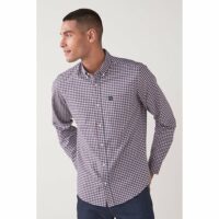 Chemise Oxford stretch aux manches longues et carreaux vichy coupe classique Next