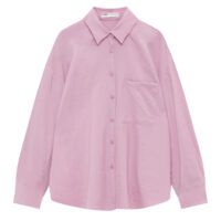 Chemise à Manches Longues Rose Pull&Bear