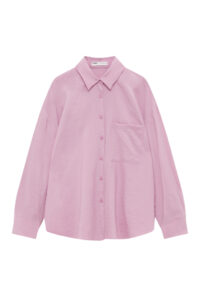 Chemise à Manches Longues Rose Pull&Bear