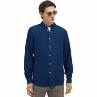 Chemise en mélange de coton indigo Scotch & Soda