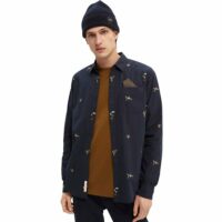 Chemise en popeline en fil coupé avec détail sur la poche Scotch & Soda