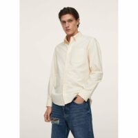 Chemise oxford en coton Mango