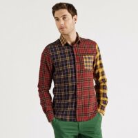 Chemise patchwork a carreaux CIAN Vicomte A