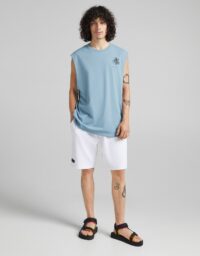 Débardeur Homme Xs Bleu Clair Bershka