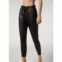 Jogger  thermique effet cuir Camaïeu