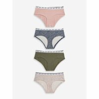 Lot de 4 slips à logo en coton majoritaire Next