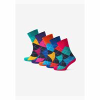 Lot de cinq paires de chaussettes motif losanges Next