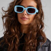 Lunettes Colorées Femme Bleu Bershka