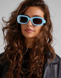 Lunettes Colorées Femme Bleu Bershka