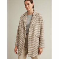 Manteau oeuf lainage carreaux Etam