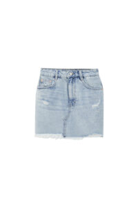 Minijupe En Jean Bleu Pull&Bear