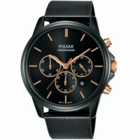 Montre Homme  en Acier Noir Pulsar