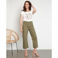 Pantalon cropped  uni Riu Paris