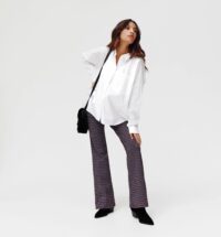 Pantalon flare à losanges Promod