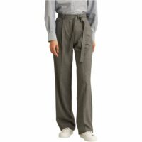 Pantalon large ceinturé en lainage flanelle Etam