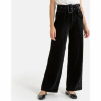 Pantalon large en velour cotelé avec ceinture Galeries Lafayette