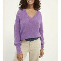 Pull col V en maille tricot Scotch & Soda