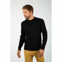 Pull col rond uni en laine BRIGNOGAN Armor-Lux