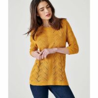 Pull maille ajourée manches 3/4 Finsbury