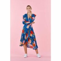 Robe cache coeur en viscose imprimée fleurs SOUVENIR Galeries Lafayette