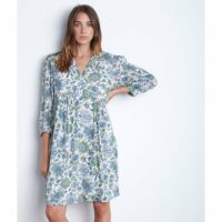 Robe courte manches 3/4 imprimé fleuri CALYPSO Maison 123